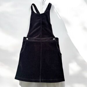 Wallflower Corduroy Overall Jumper Mini Dress Black‎ Women's Size Small